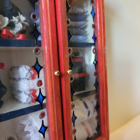 Vintage miniature doll house hutch armoire storage shelving unit - Picture 9 of 13
